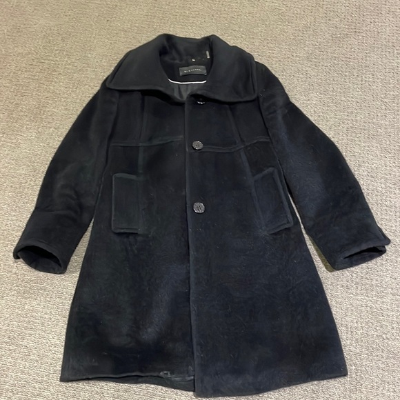 Elie Tahari Wool and Alpaca Black Coat - Picture 1 of 7